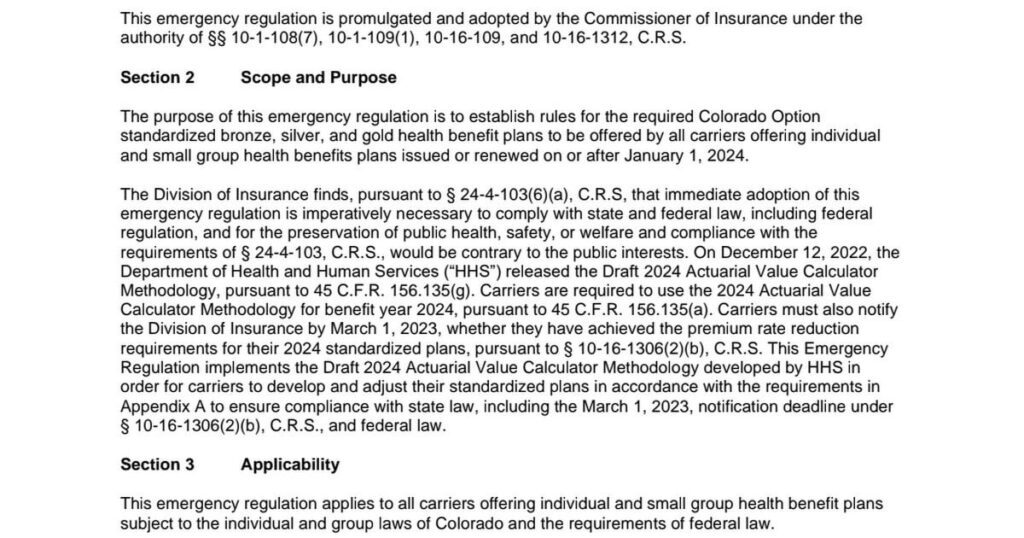 Colorado Division of Insurance bolsters the Colorado Option