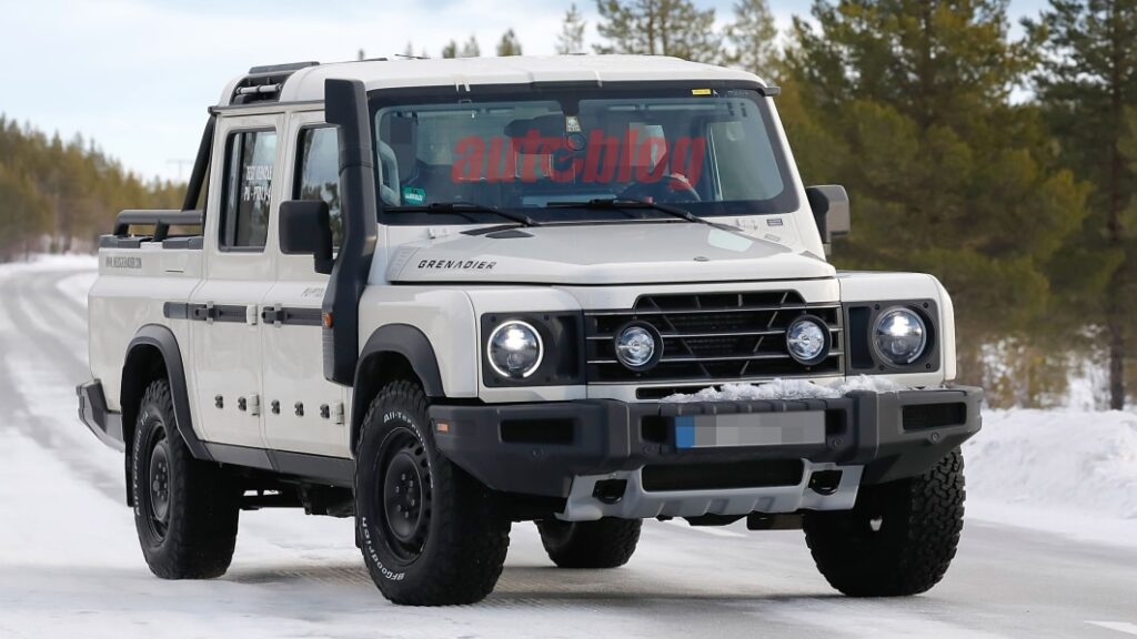 Ineos Grenadier pickup spotted testing in Scandinavian spy photos