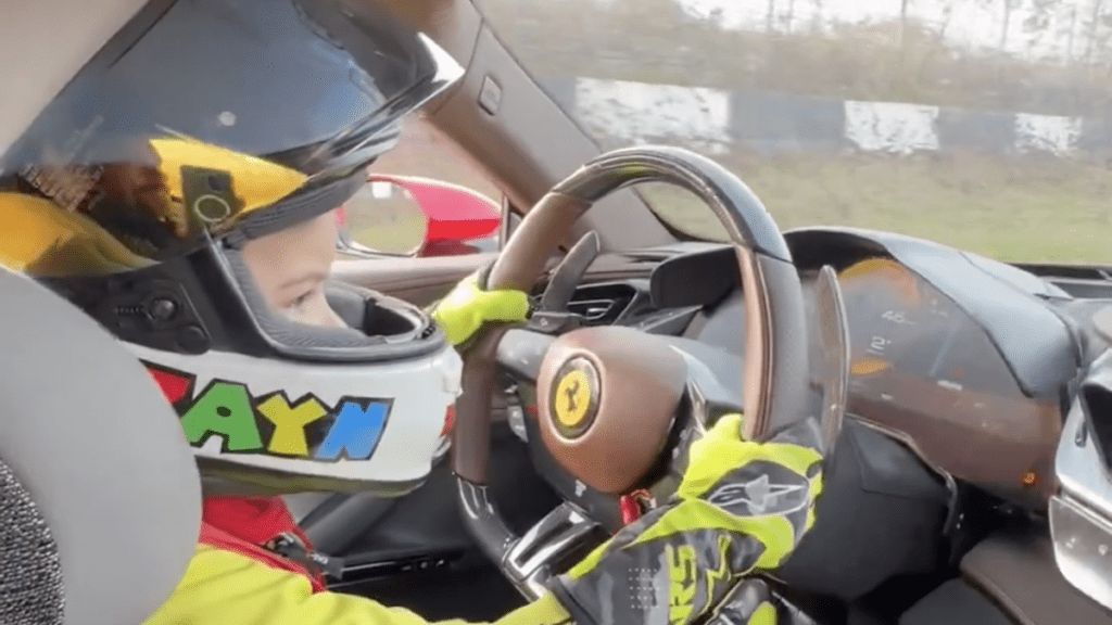 You Probably Shouldn’t Let Your 3-Year-Old Drive a 1,000 HP Ferrari SF90 on a Track