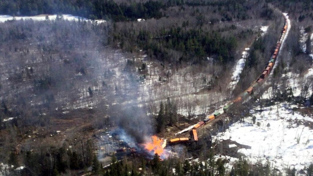 The Latest Train Derailment Started a Forest Fire