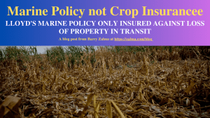 Marine Policy not Crop Insurance