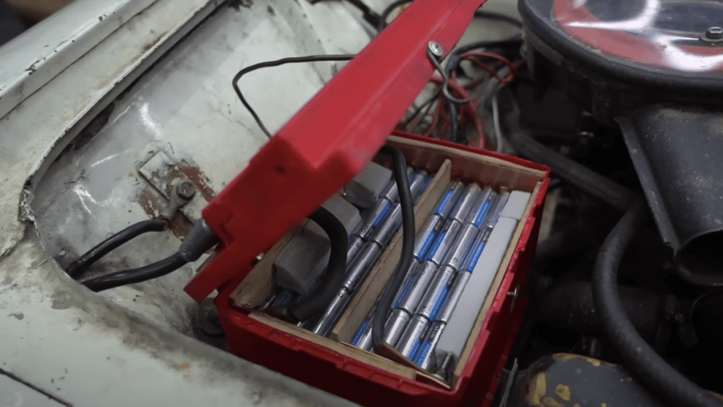 It Takes 308 AA Batteries to Start a Small Car Engine