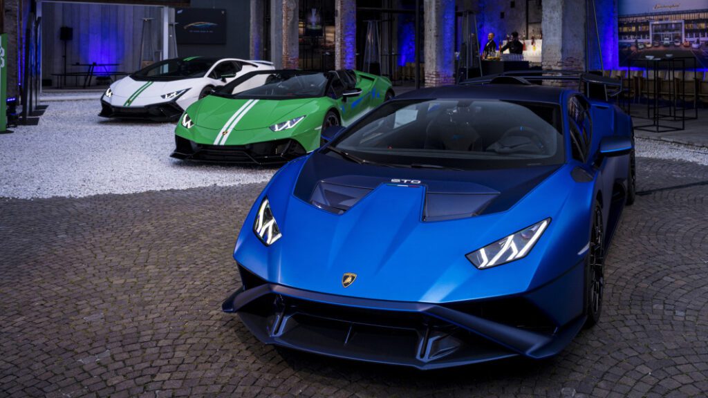 Lamborghini shows off 2023 Huracan 60th Anniversary models at Fashion Week