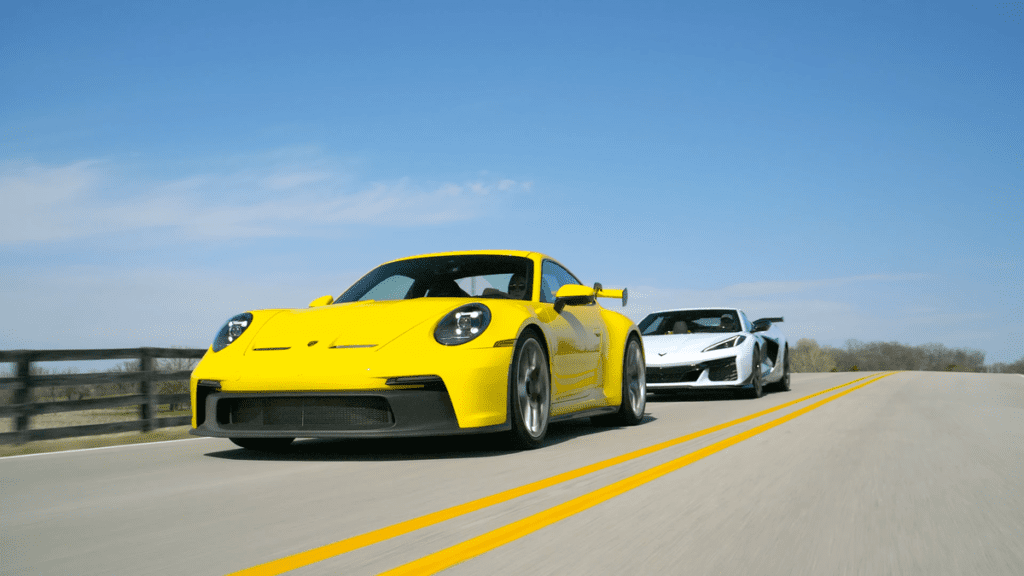 See How the new Corvette Z06 Compares to a Porsche 911 GT3