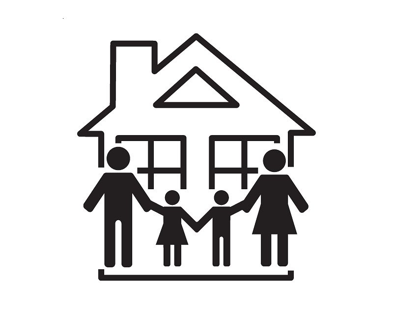 family home icon. Vector isolated illustration.