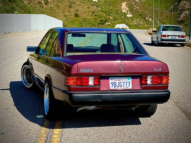 Image for article titled At $10,900, Could This Leather-Upholstered 1985 Mercedes 190E Get You to Have a Cow?