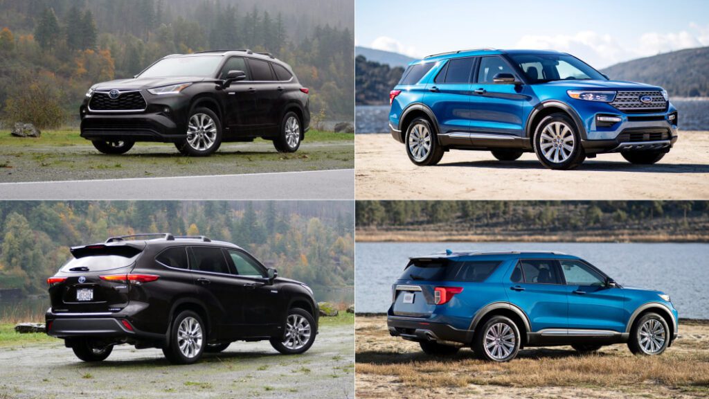 2023 Toyota Highlander Hybrid vs 2023 Ford Explorer Hybrid | Which is better?