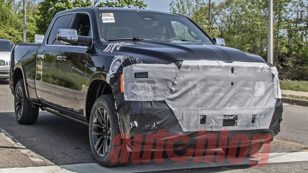 Spy shots suggest 2025 Ram 1500 refresh, possible passenger screen