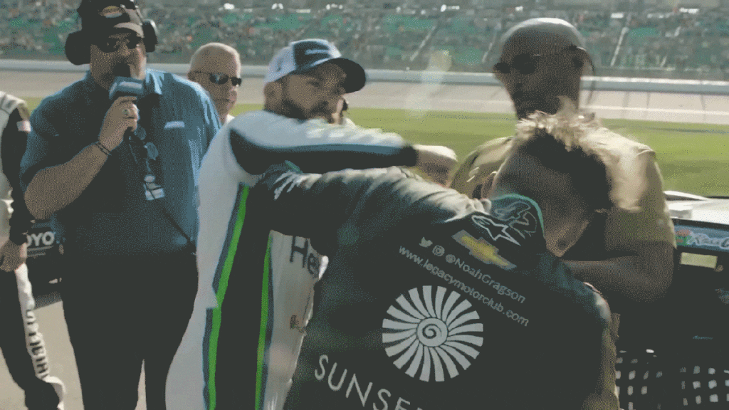 Fists Fly Between Ross Chastain and Noah Gragson After NASCAR Cup Race in Kansas