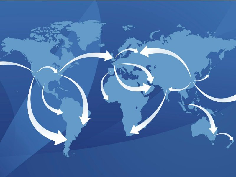 World map representing global trade