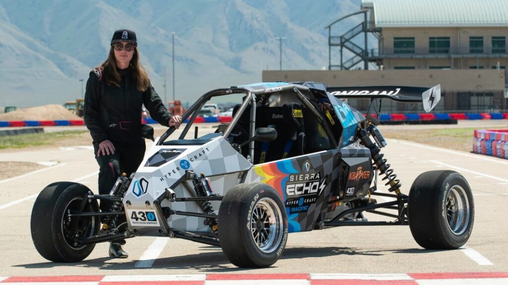 Lucy Block, wife of late Ken Block, racing Pikes Peak in Unlimited Class