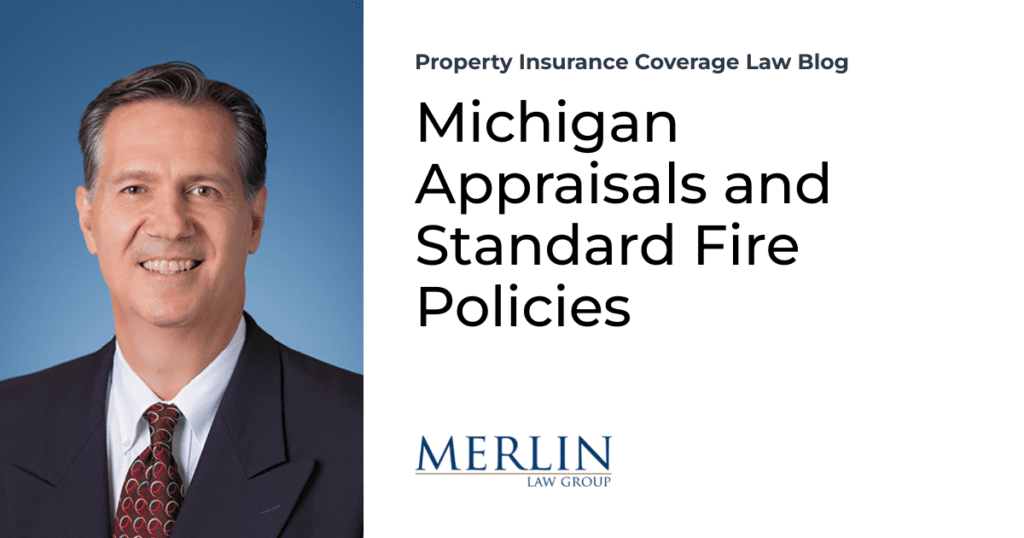 Michigan Appraisals and Standard Fire Policies