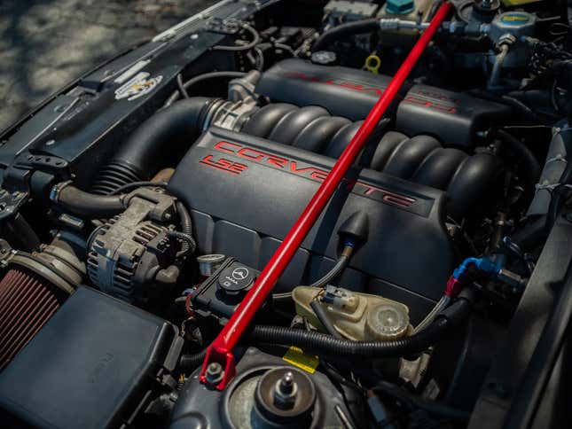 The Chevrolet LS2 engine mounted inside Paul Newman's Volvo V90 Volvette