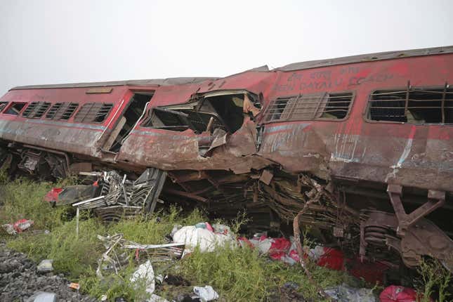 Image for article titled India&#39;s Deadliest Train Crash In Two Decades Kills 275, Injures Over 1,200