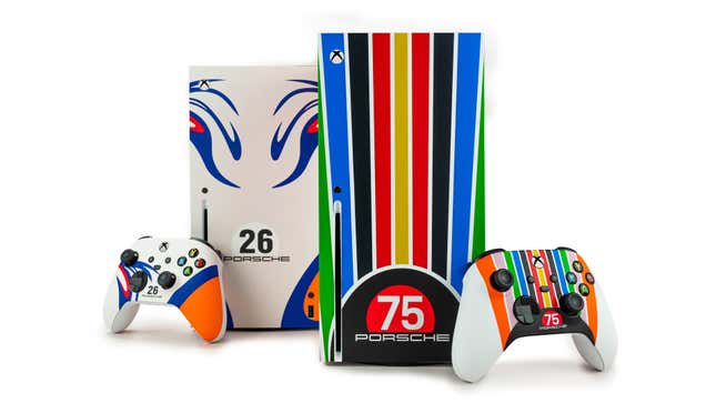 Image for article titled I Generally Can&#39;t Stand Car Merch But These Porsche-Themed Xboxes Are Rad