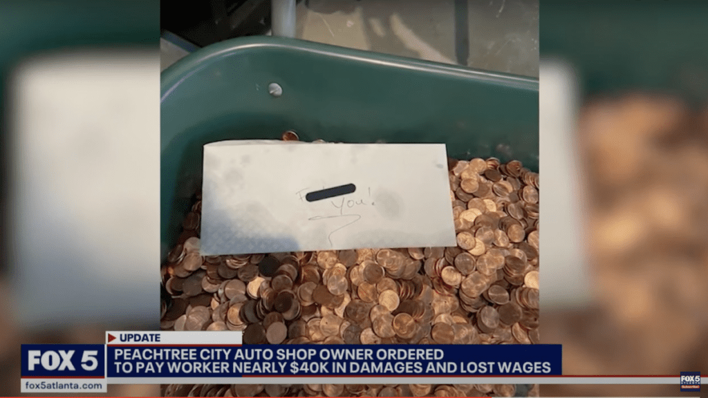 Georgia Auto Dealer Who Paid Ex-Employee With 90,000 Oil-Covered Pennies Ordered To Pay $40,000
