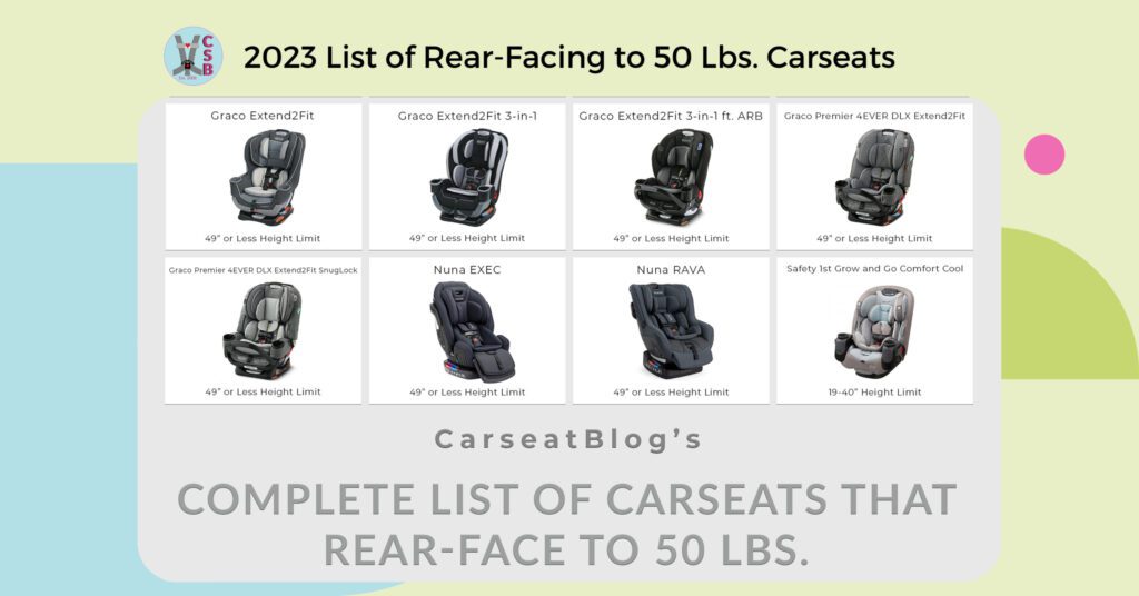 Rear-Facing to 50 Pounds: The Complete List of Carseats With Higher Rear-Facing Weight Limits