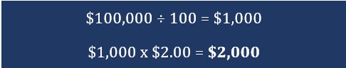 Sample calculation of workers compensation annual premiums