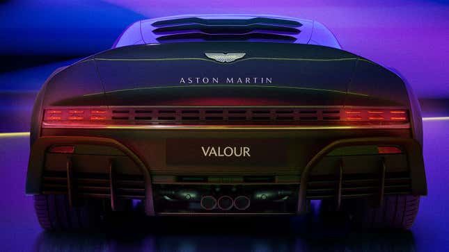 An image showing the rear end Aston Martin Valour supercar. 