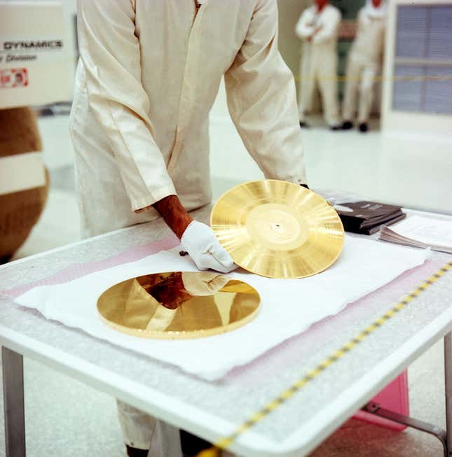 Image for article titled Carl Sagan&#39;s Master Of The Voyager Golden Record Is For Sale