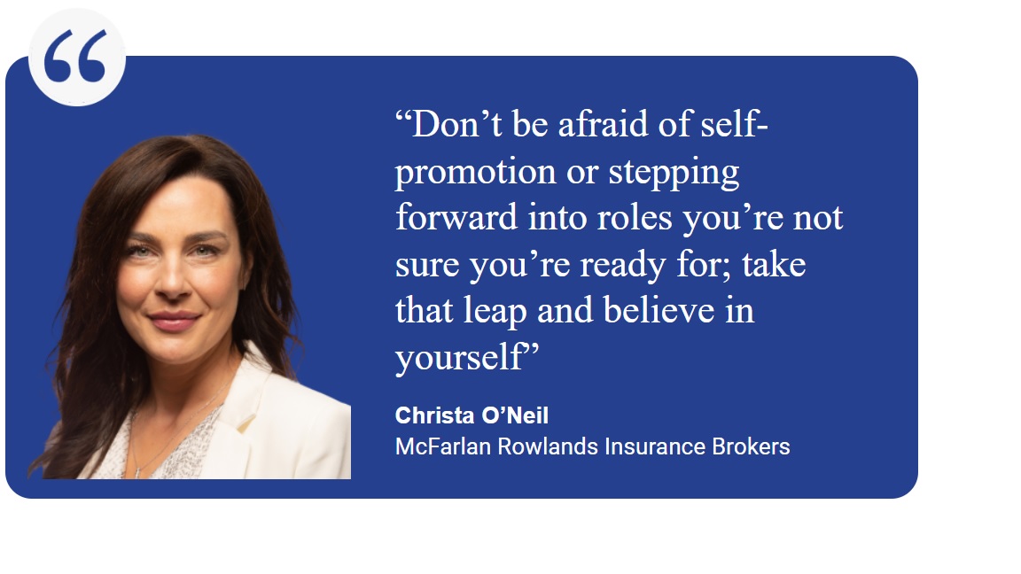 Female leaders in insurance - Christa O'Neil, McFarlan Rowlands