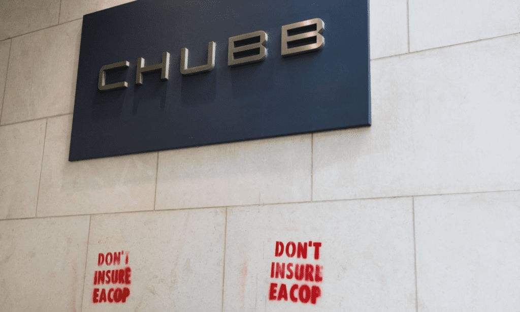 Offices of Lloyd’s insurers graffitied as part of anti-EACOP protests