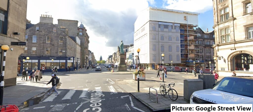 George Street, Edinburgh - Google Maps view