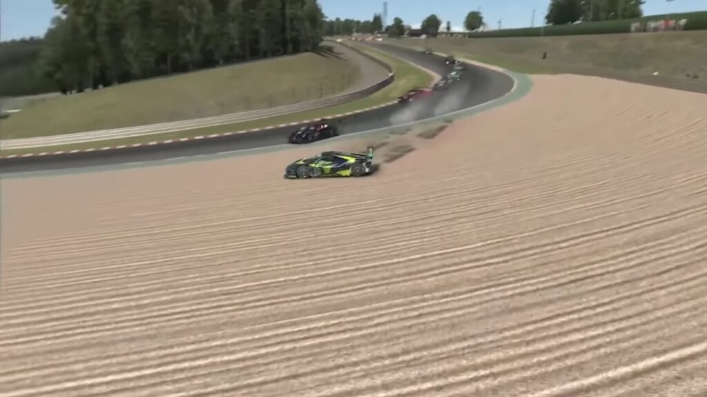 Watch as Max Verstappen rams another driver in a sim racing grand prix