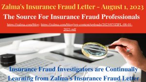 Zalma’s Insurance Fraud Letter – August 1, 2023