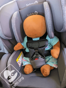 Safety 1st SlimRide newborn doll rear facing