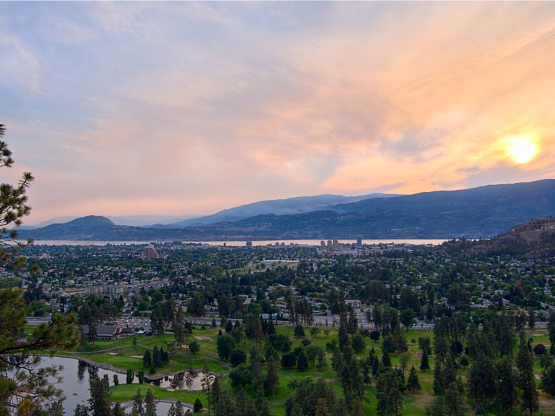 Forest fire near Kelowna, B.C.