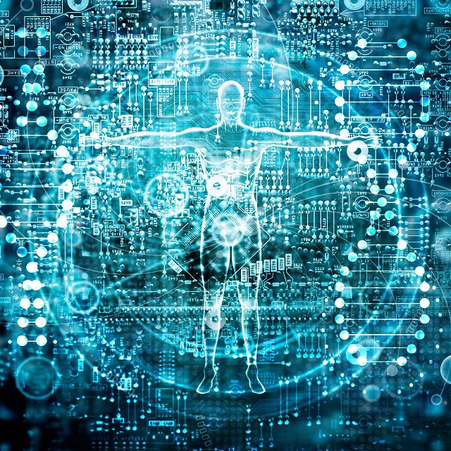 A human body in a DNA scanner