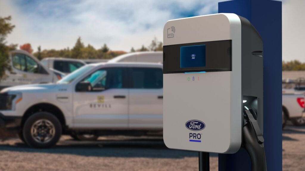 Ford Pro's flashy new chargers are specifically designed for commercial EV fleets