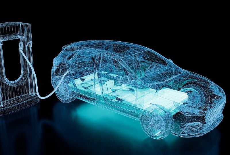 Solid State Battery for EV Electric Vehicle, new research and development batteries with solid electrolyte energy storage for automotive car industry