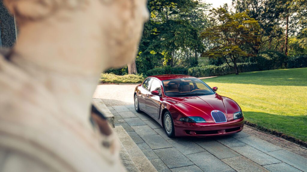 The Bugatti EB112 concept was a supercar with a sedan body