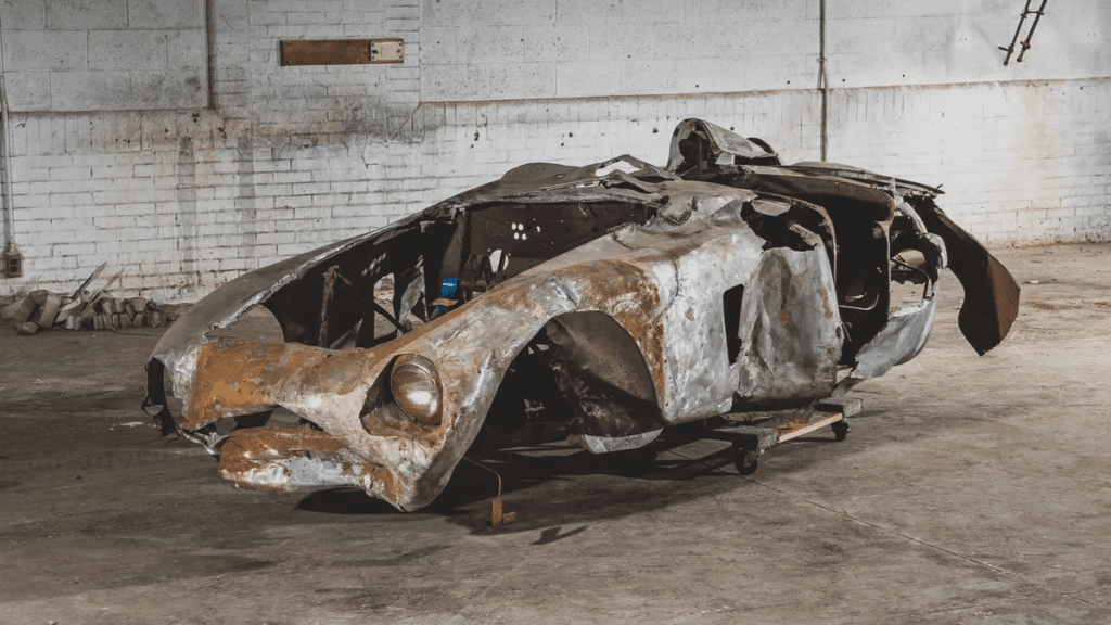 This Burnt-Out Crumpled Ferrari Sold For $1.8 Million