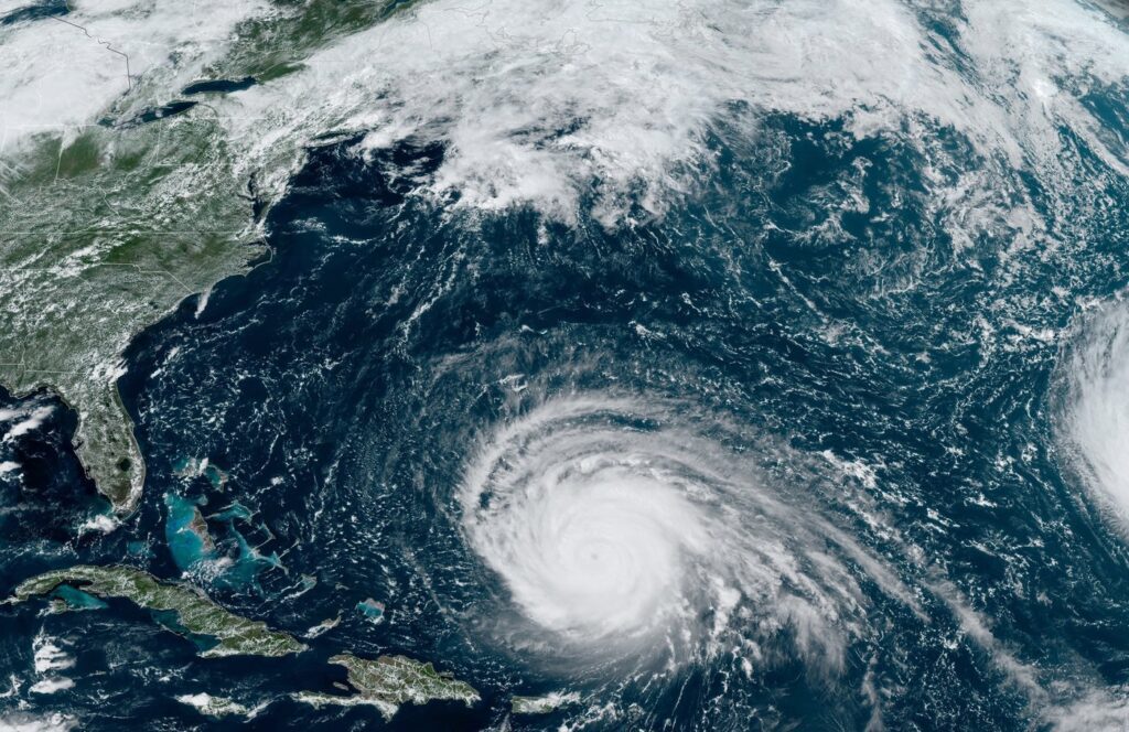 Satellite image of Hurricane Lee