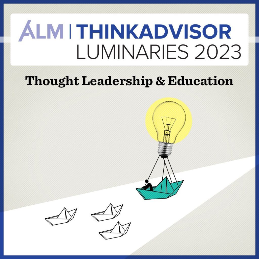 LUMINARIES 2023 Finalists: Thought Leadership & Education &mdash; Firms, Group 2