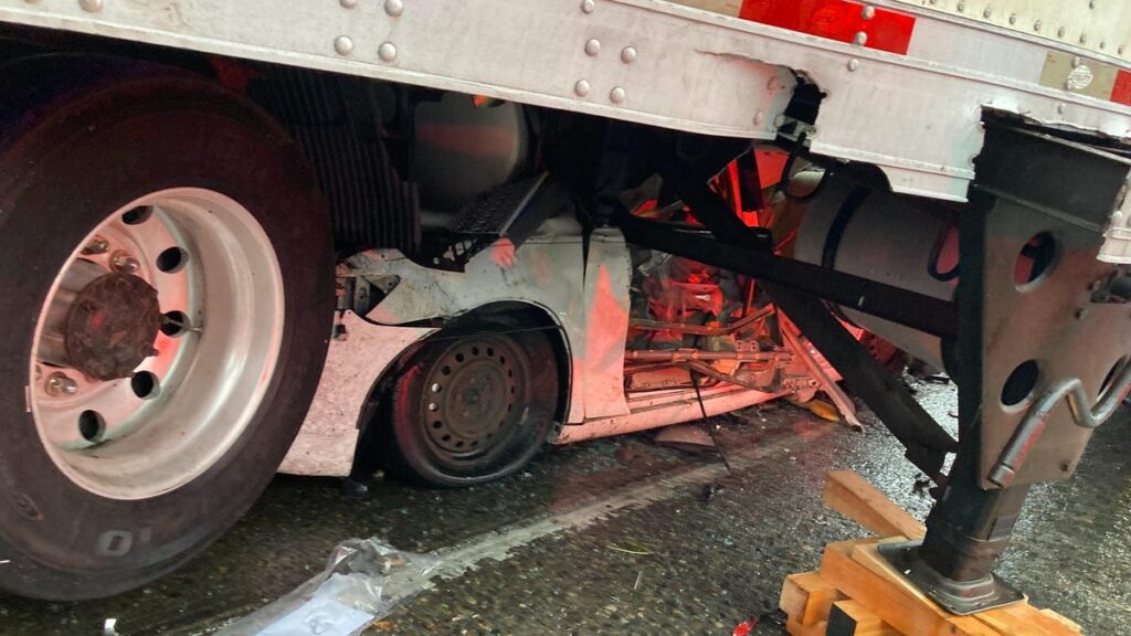 Portland Driver Somehow Survives Getting Run Over By Semi-Truck