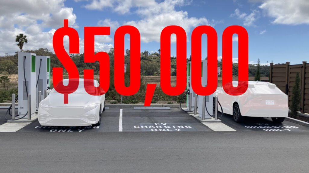 Here's $50,000. Buy a new electric car