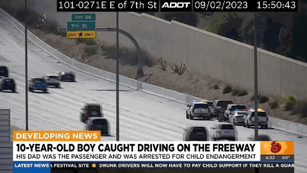 A 10 Year Old Led Arizona Police On A Chase While His Father Was In The Passenger Seat