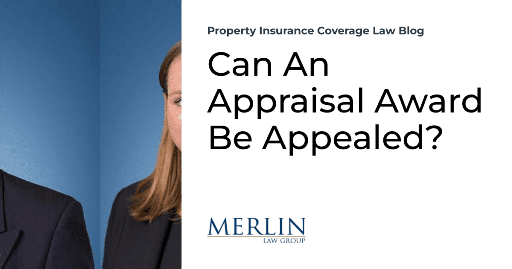 Can An Appraisal Award Be Appealed?