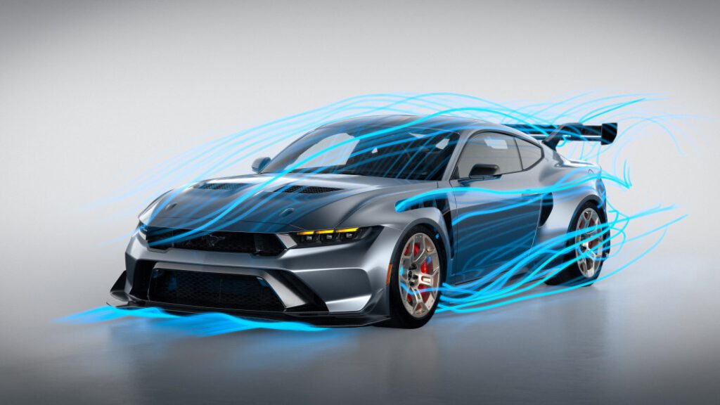 Ford Mustang GTD has powerful aero capabilities, especially its Drag Reduction System