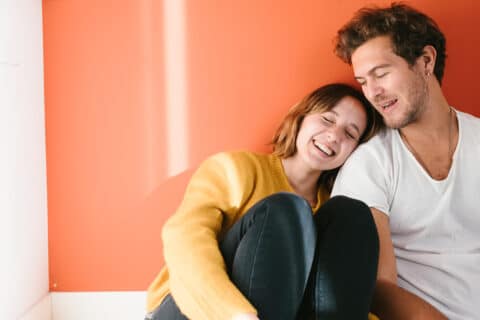 Beautiful Young Couple Spending Time Together At Home