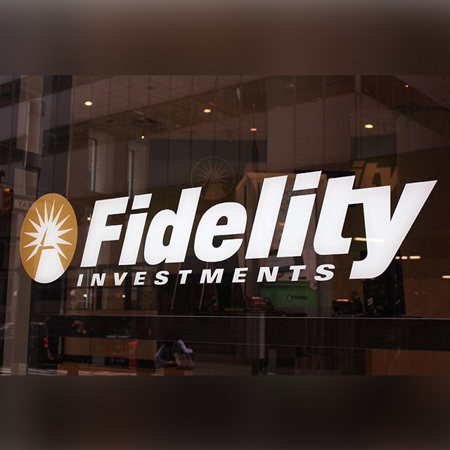 Fidelity Investments sign on a building