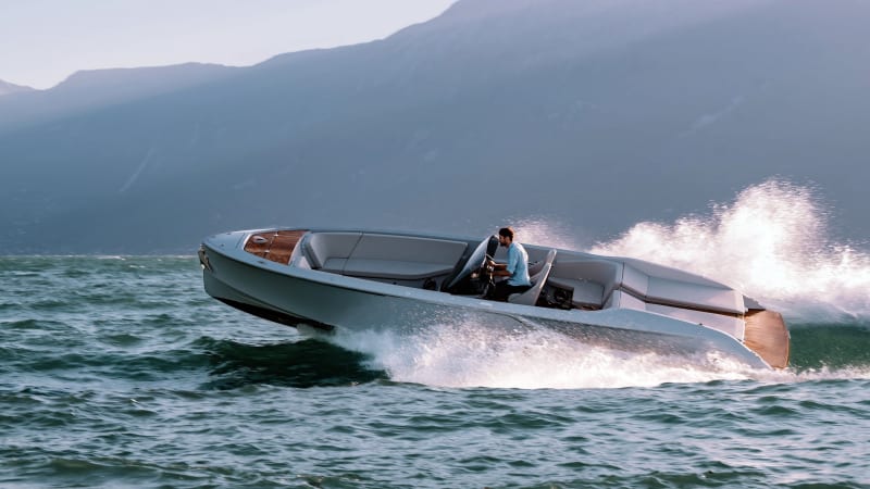 Porsche launches a sleek, $590,000 speedboat with electric Macan power