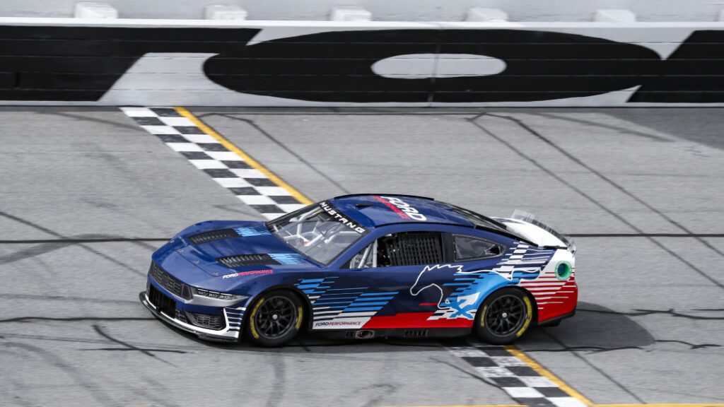 Ford reveals Dark Horse themed 2024 NASCAR Cup Series Mustang