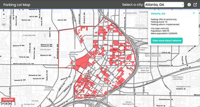 Image for article titled With 25 Percent Of Its Downtown Dedicated To Parking, Atlanta Is One Of The Worse Cities In The Country For Land Use