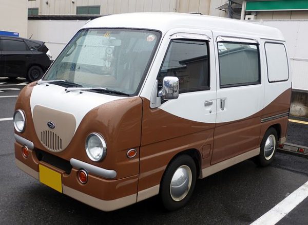 Subaru Sambar parked outside