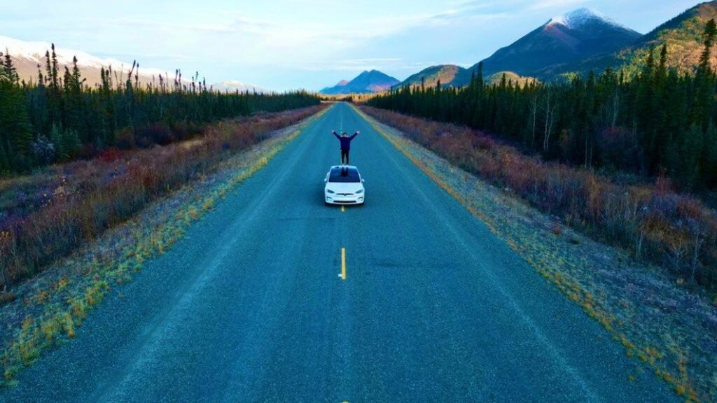 A YouTuber took a Tesla through a 2-day dead zone on a road trip to Alaska